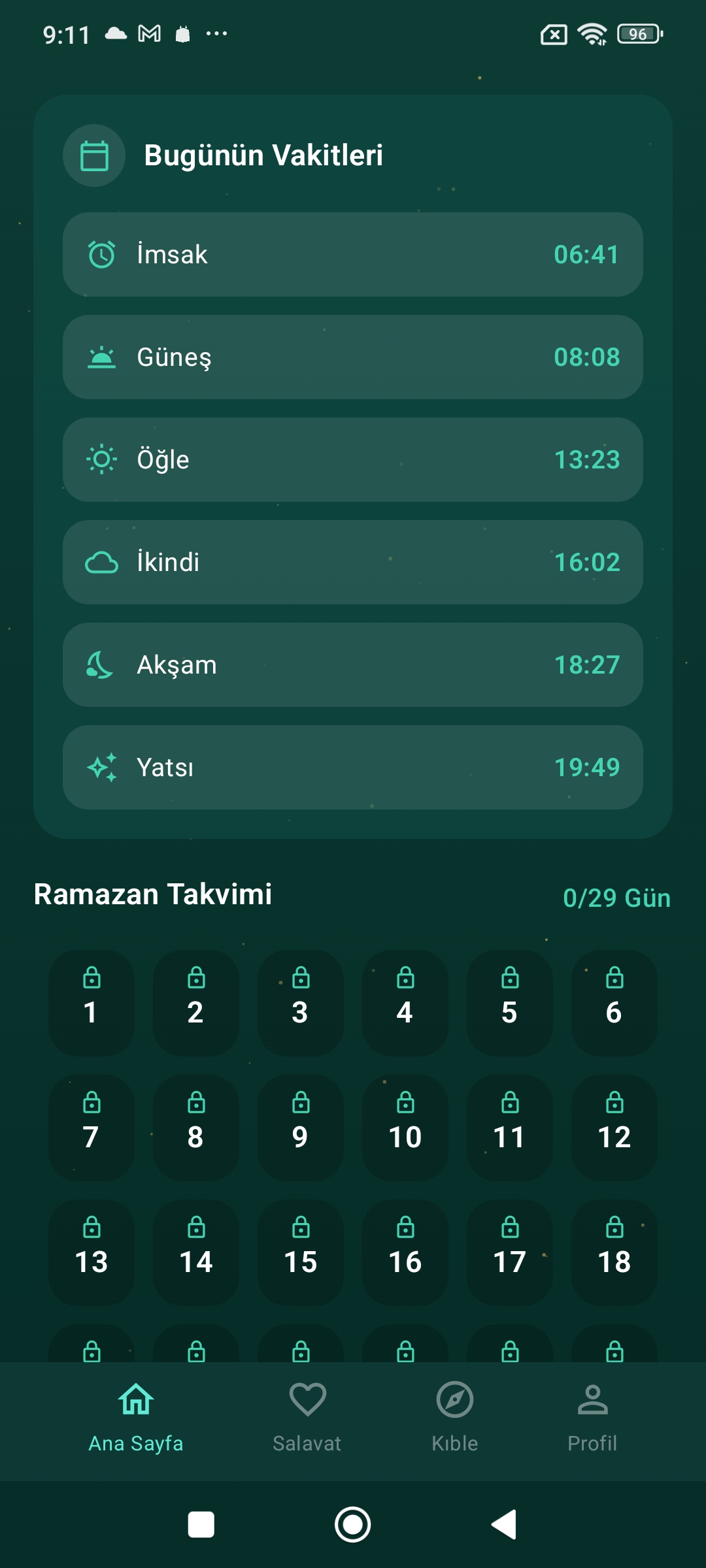 Namaz Vakitleri